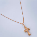 Venetian Chain and Pendant Set + Cross 1.65gr / 18K Rose Gold &