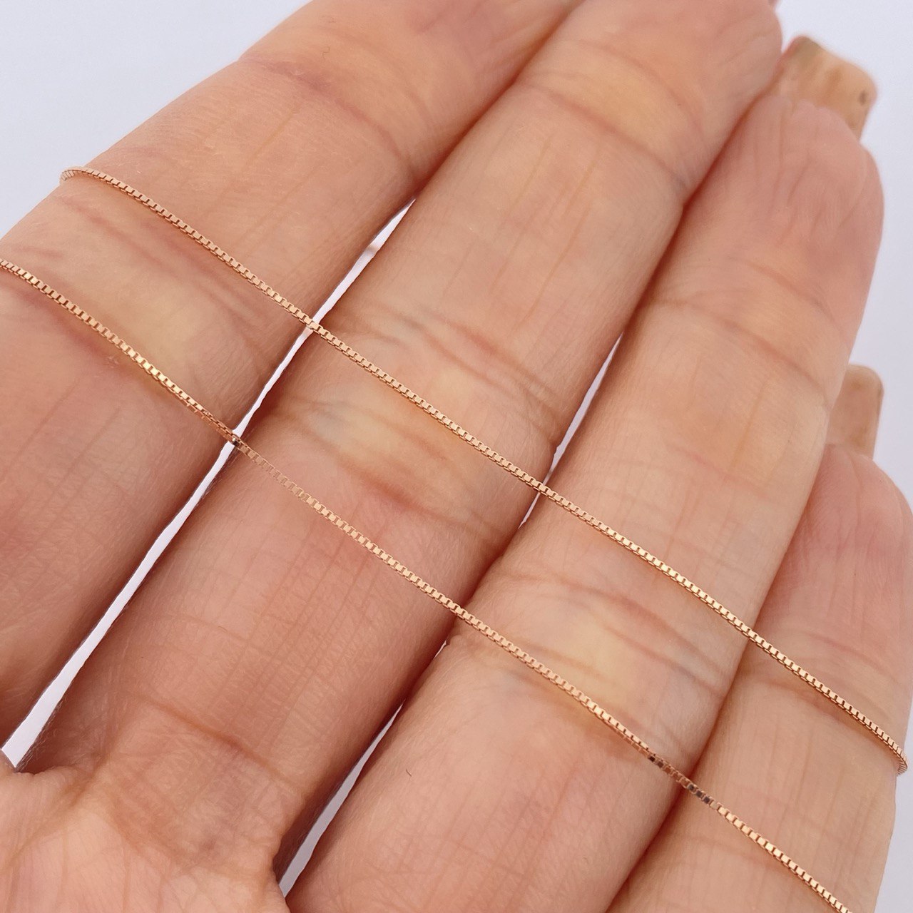 Venetian Chain and Pendant Set + Cross 1.65gr / 18K Rose Gold &