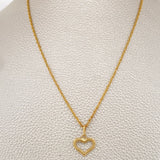 Set Cadena y Dije Lazo + Corazon  1,55gr / Oro Amarillo 18K &