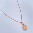 Set Cadena y Dije Veneciana + Virgen de Guadalupe 1,85gr / Oro Rosa  18K &