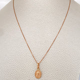 Set Cadena y Dije Veneciana + Virgen de Guadalupe 1,85gr / Oro Rosa  18K &