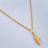 Set Cadena y Dije Lazo + Virgen de Guadalupe 1,35gr / Oro Amarillo 18K &