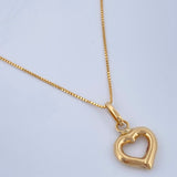 Set Cadena y Dije Veneciana + Corazon 1,45gr / Oro Amarillo 18K &