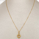 Set Cadena y Dije Veneciana + Corazon 1,45gr / Oro Amarillo 18K &