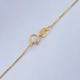 Set Cadena y Dije Veneciana + Trebol 1,55gr / Oro Amarillo 18K &