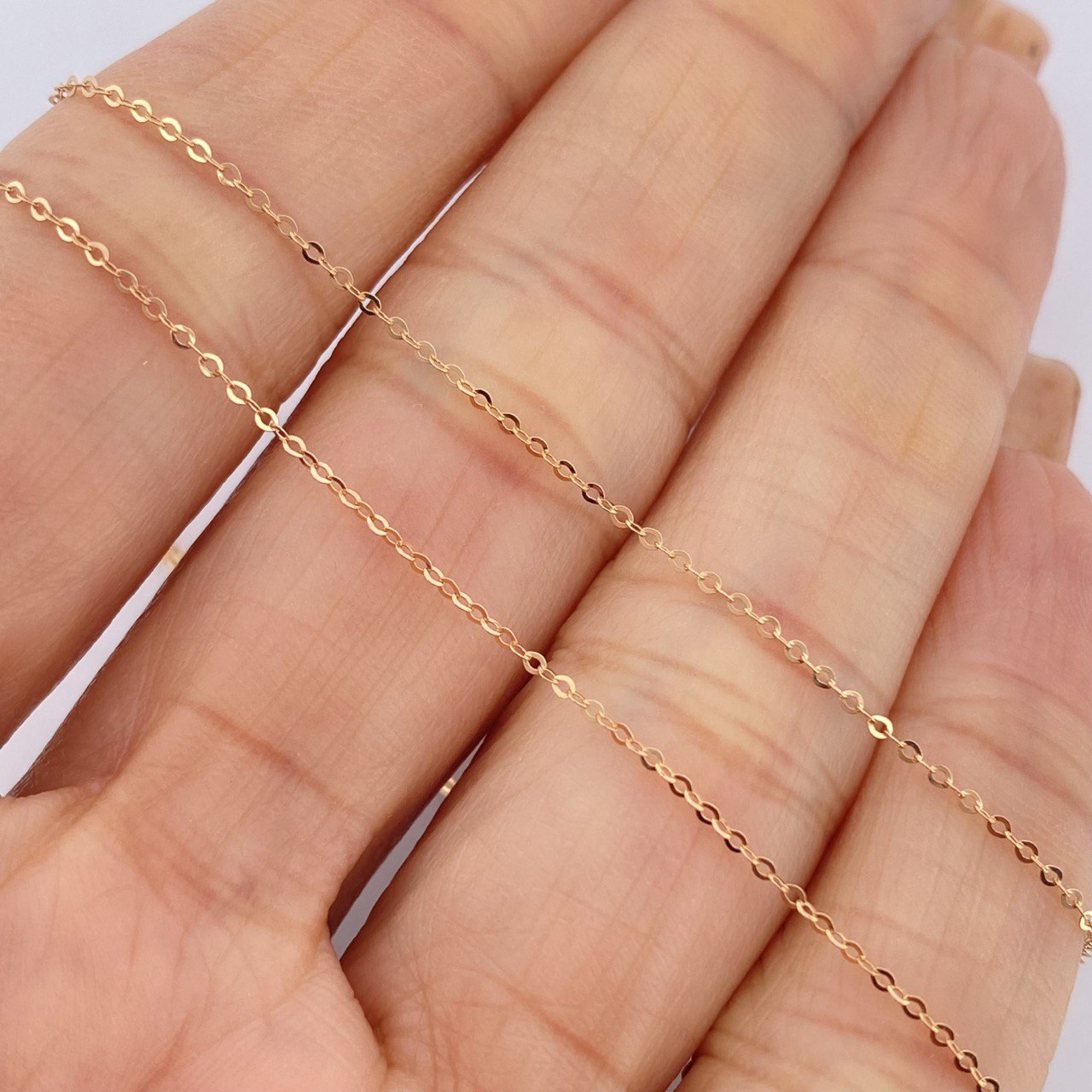 Chain and Pendant Classic Link + Anchor 1.3gr / 18K Rose Gold &