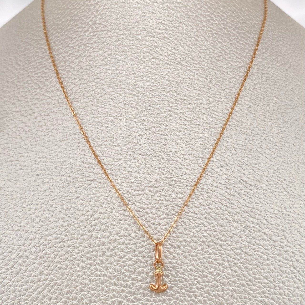 Chain and Pendant Classic Link + Anchor 1.3gr / 18K Rose Gold &