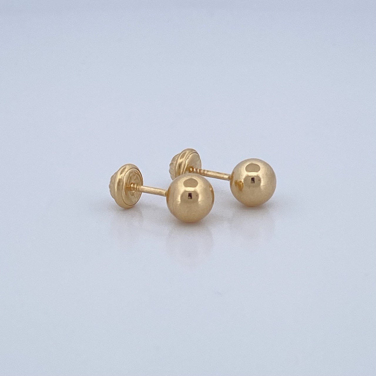 Stud Earrings Bead 0.75gr / 18K Gold $
