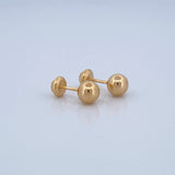 Stud Earrings Bead 0.75gr / 18K Gold $
