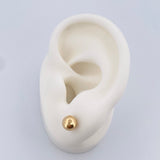 Stud Earrings Bead 0.75gr / 18K Gold $