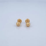 Stud Earrings Bead 0.6gr / 18K Gold $