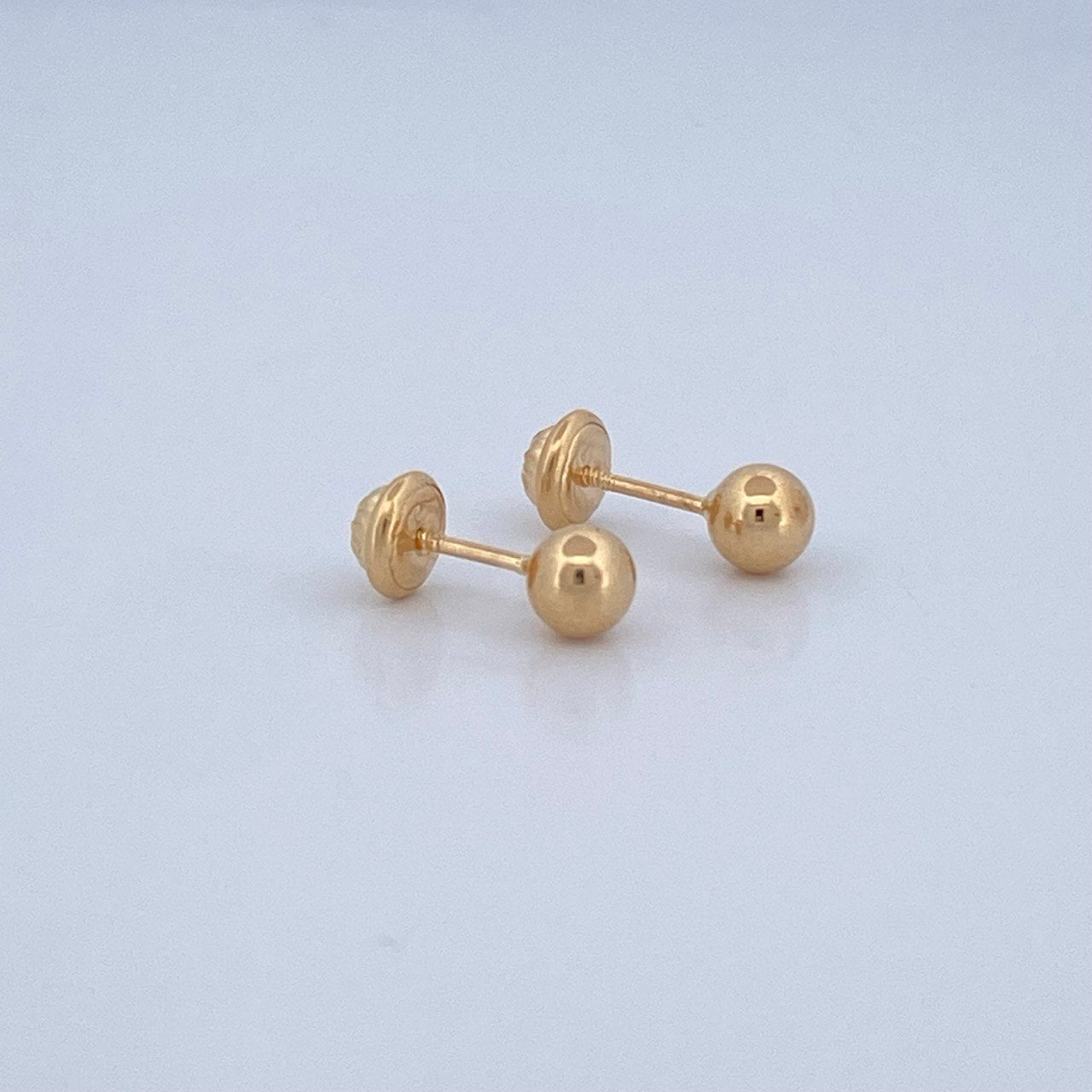 Stud Earrings Bead 0.6gr / 18K Gold $