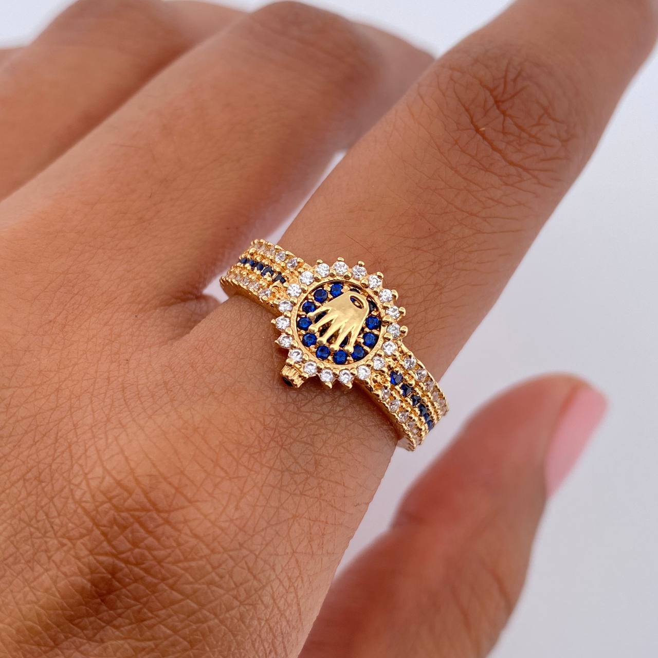 Crown Strap Ring RX 3.5gr / Size 6 1/4 / 18K Gold &