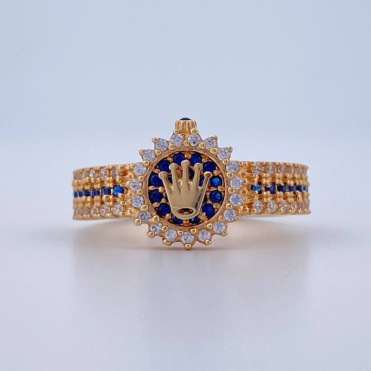 Crown Strap Ring RX 3.5gr / Size 6 1/4 / 18K Gold &