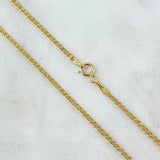 Cadena Garibaldi 1.65gr / 50cm / 1.8mm Oro Amarillo +3 18K
