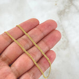 Cadena Garibaldi 1.65gr / 50cm / 1.8mm Oro Amarillo +3 18K