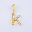 Dije Letra K 0.6gr / 1/2 in / Oro Amarillo 18K *