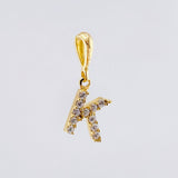 Dije Letra K 0.6gr / 1/2 in / Oro Amarillo 18K *