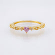 Anillo Solitario Corazon Churumbela 1.8gr / T6 / Oro Amarillo 18K *