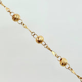Anklet Denario Miraculous Virgin Miraculous Cross 4.45gr / 11 1/4 in / 5mm Yellow Gold 18K ©