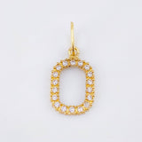 Letter O Pendant 1.3gr / 1 in / Yellow Gold 18K *