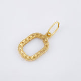 Letter O Pendant 1.3gr / 1 in / Yellow Gold 18K *