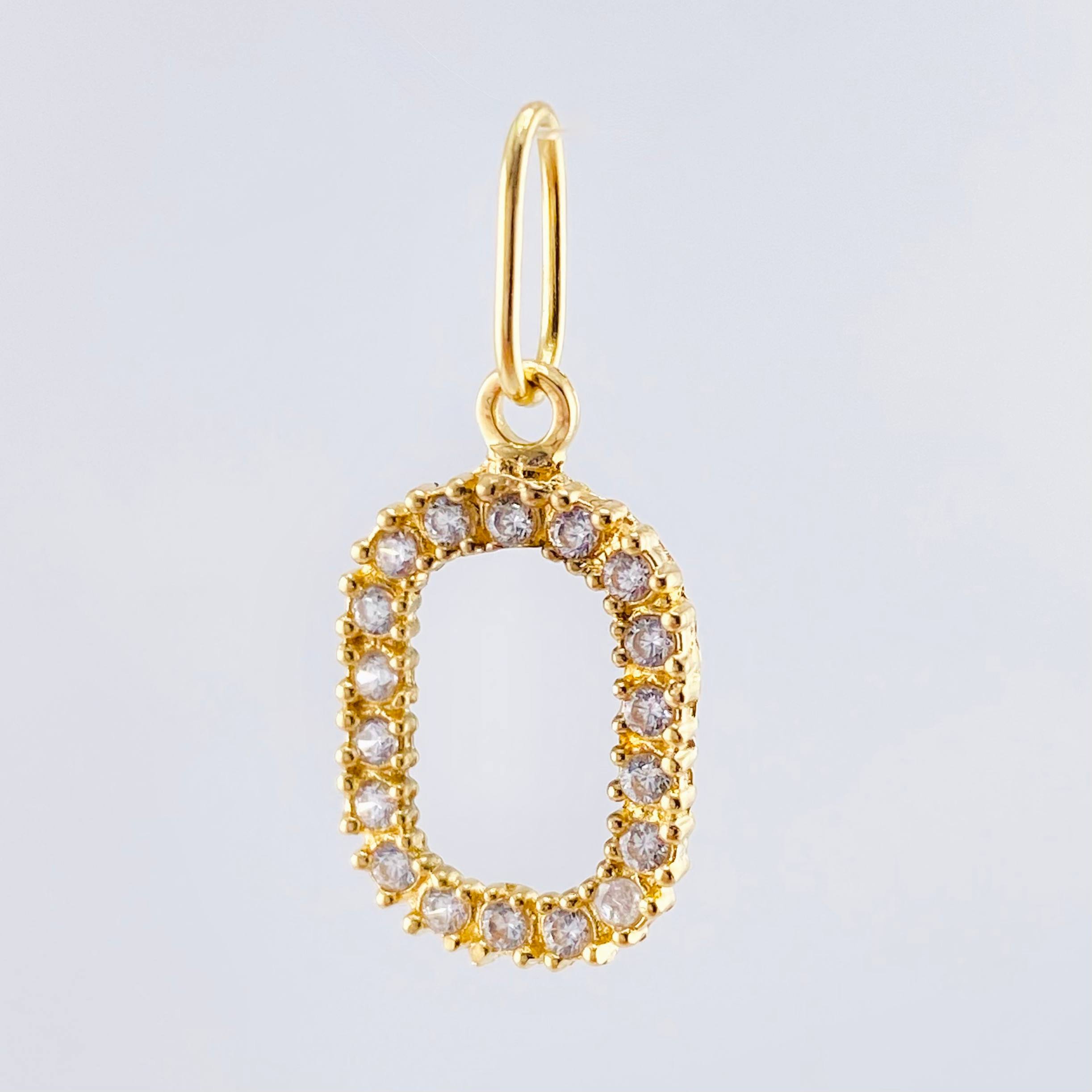 Letter O Pendant 1.3gr / 1 in / Yellow Gold 18K *