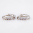 Hoop Earrings Carril Tupido 1.15g / 1/2 in 18K White Gold