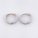 Hoop Earrings Carril Tupido 1.15g / 1/2 in 18K White Gold