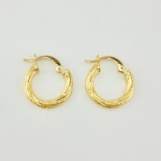 Hoop Earrings Sofi 1.5gr / 3/4 in / 18K Yellow Gold