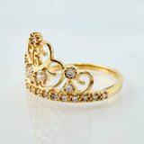 Anillo Corona Quinces 2.7gr / T7 / Oro Amarillo 18K