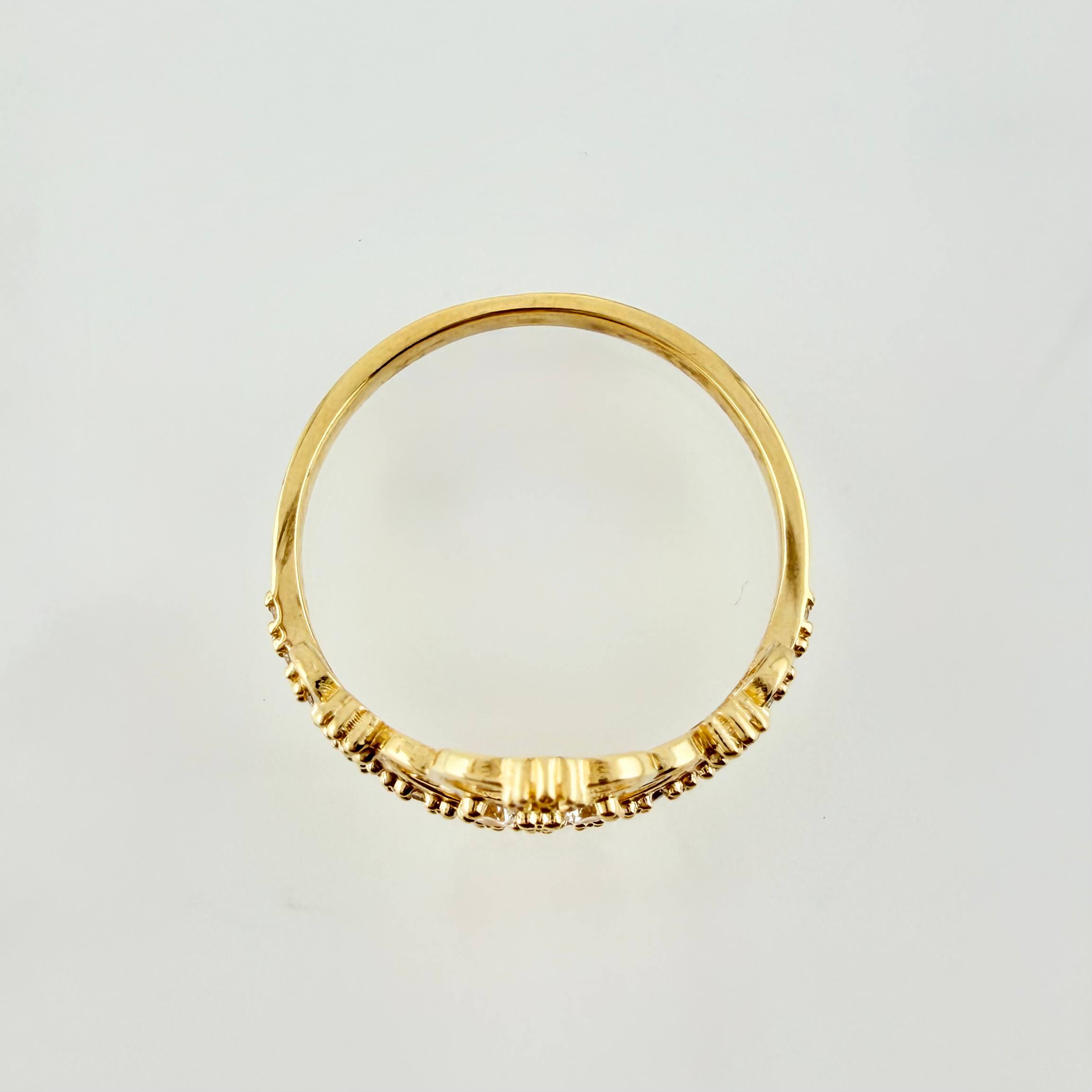 Anillo Corona Quinces 2.7gr / T7 / Oro Amarillo 18K