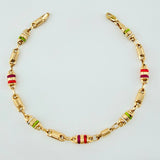 Pulso Rustico Barril 4.4gr / 8 1/4 in / 4.15mm Oro Amarillo 18K