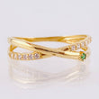 Anillo Carriles Cruzados 1.7gr / T8 1/4 / Oro Amarillo 18K