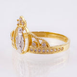 Anillo Virgen Milagrosa 2.75gr / T8 1/4 / Dos Oros Amarillo Blanco 18K