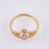 Anillo Virgen Milagrosa 2.75gr / T8 1/4 / Dos Oros Amarillo Blanco 18K