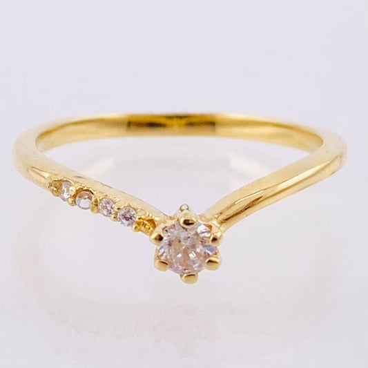 Anillo Solitario Fugaz 1.75gr / T5 1/2 / Oro Amarillo 18K