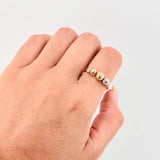 Anillo Trío Bolas 1.5gr / T6 1/2 / Tres Oros 18K