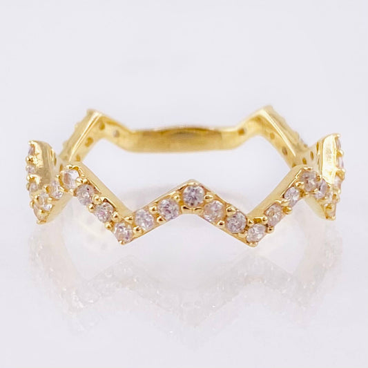 Dense Zig Zag Ring 1.5gr / T6 / 18K Yellow Gold