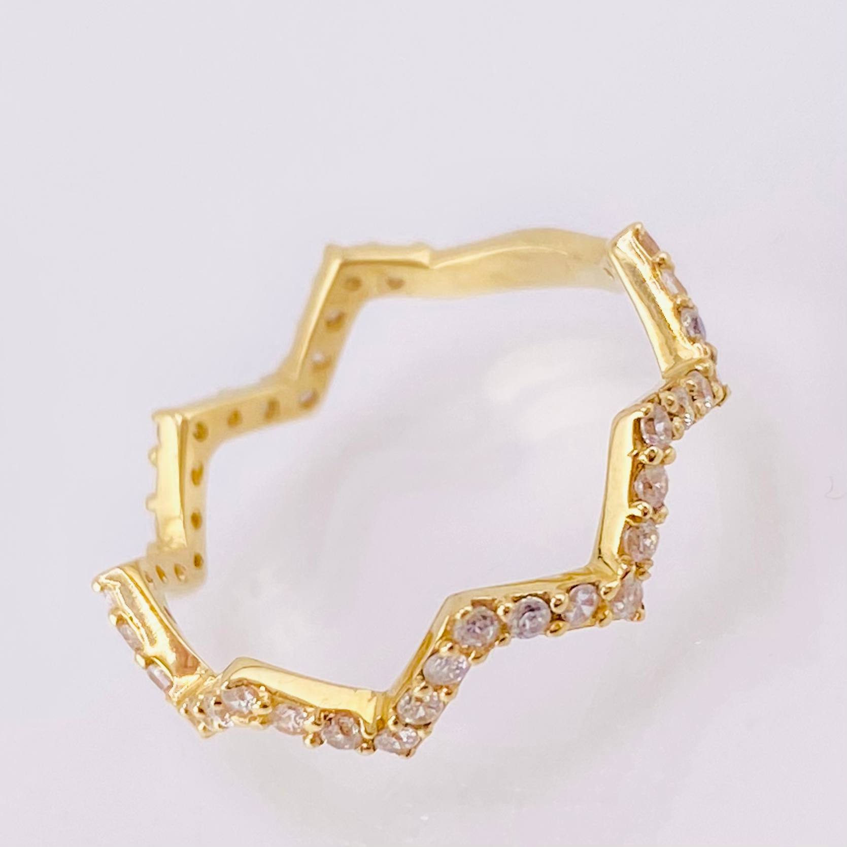 Anillo Zig Zag Tupido 1.5gr / T6 / Oro Amarillo 18K