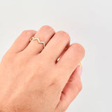 Anillo Zig Zag Tupido 1.5gr / T6 / Oro Amarillo 18K