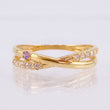 Anillo Carriles Cruzados 1.6gr / T6 1/2 / Oro Amarillo 18K