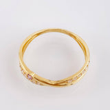 Anillo Carriles Cruzados 1.6gr / T6 1/2 / Oro Amarillo 18K