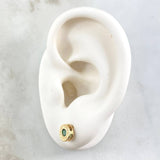 Topos Rusticos 1.75gr / 7mm Circon verde Oro Amarillo 18K *
