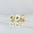 Topos Rusticos 1.75gr / 7mm Circon verde Oro Amarillo 18K *