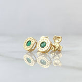 Topos Rusticos 1.75gr / 7mm Circon verde Oro Amarillo 18K *