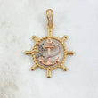 Dije Timon Ancla 6gr / 5cm / Circones Blancos Tres Oros 18K ©