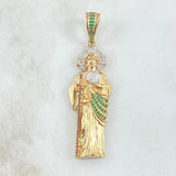 Pendant San Judas Tadeo 10.85gr / 6cm / Tricolor Two Yellows White 18K ©