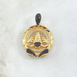 Pendant Scorpio Bow 11.5gr / 4cm / White Black Zircons 18K Yellow Gold ©