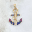 Pendant Anchor 6.3gr / 5cm / Tricolor 18K Yellow Gold ©